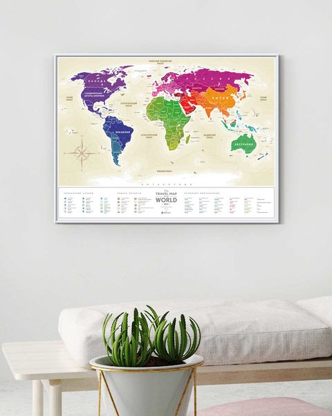 Скретч Карта Мира Travel Map® Gold World GWru фото