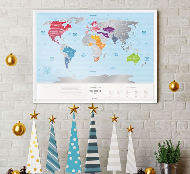 Скретч Карта Мира Travel Map® Silver World SW фото