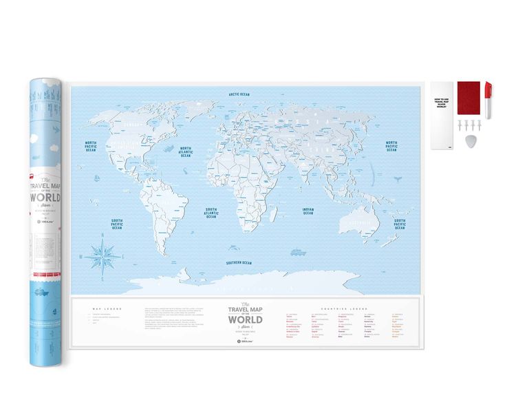 Скретч Карта Мира Travel Map® Silver World SW фото