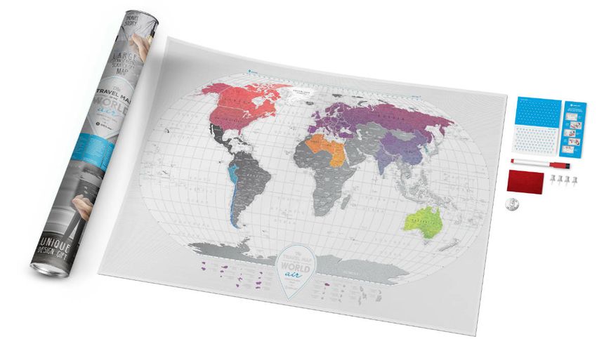 Скретч Карта Світу Travel Map® AIR World AW фото