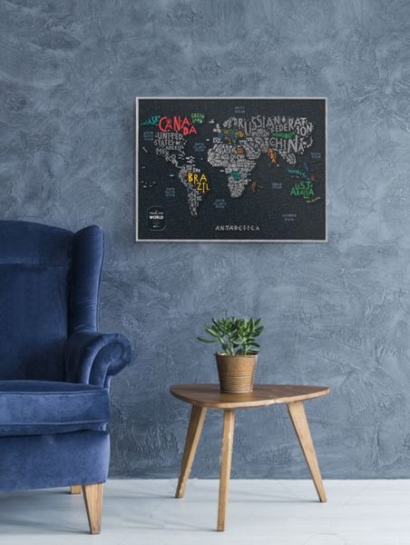 Скретч Карта Світу Travel Map® LETTERS World LW фото