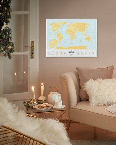 Скретч Карта Світу Travel Map® Holiday Lagoon World HLW фото