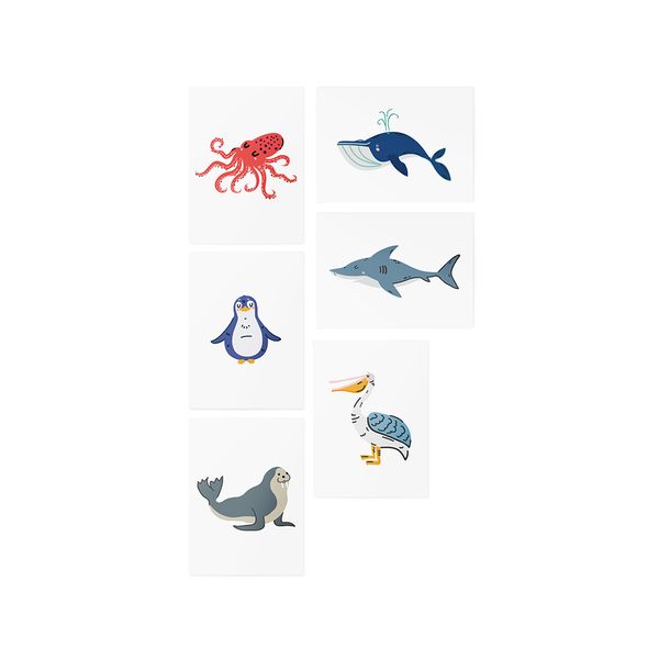 Временные тату TATTon.me "Ocean animals AR set" TSAROcean фото