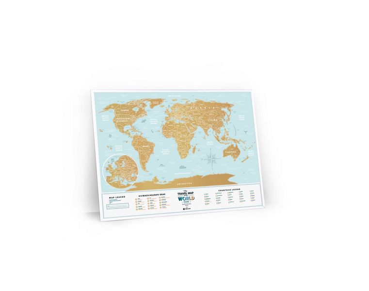 Скретч Карта Мира Travel Map® Holiday Lagoon World HLW фото
