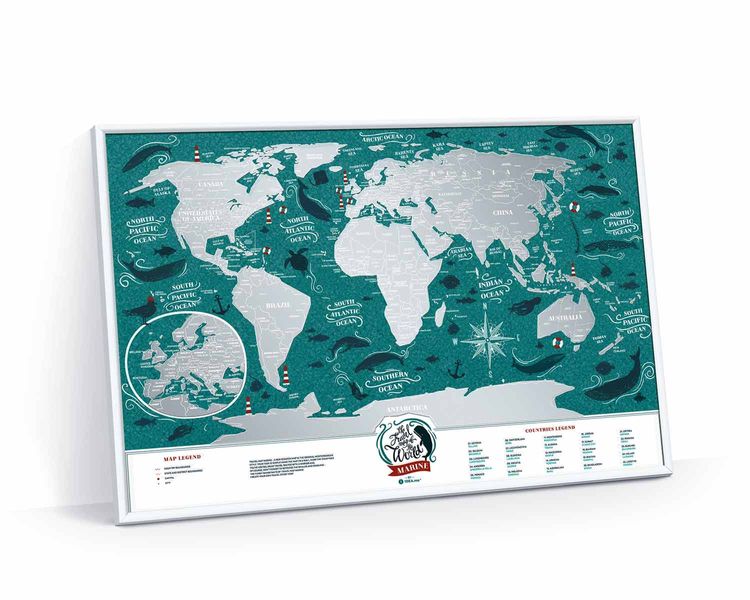Скретч Карта Мира Travel Map® Marine MW фото