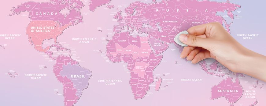 Cкретч Карта Світу Travel Map Love World LVW фото