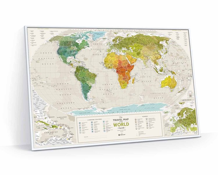 Скретч Карта Світу Travel Map® Geography World GEOW фото