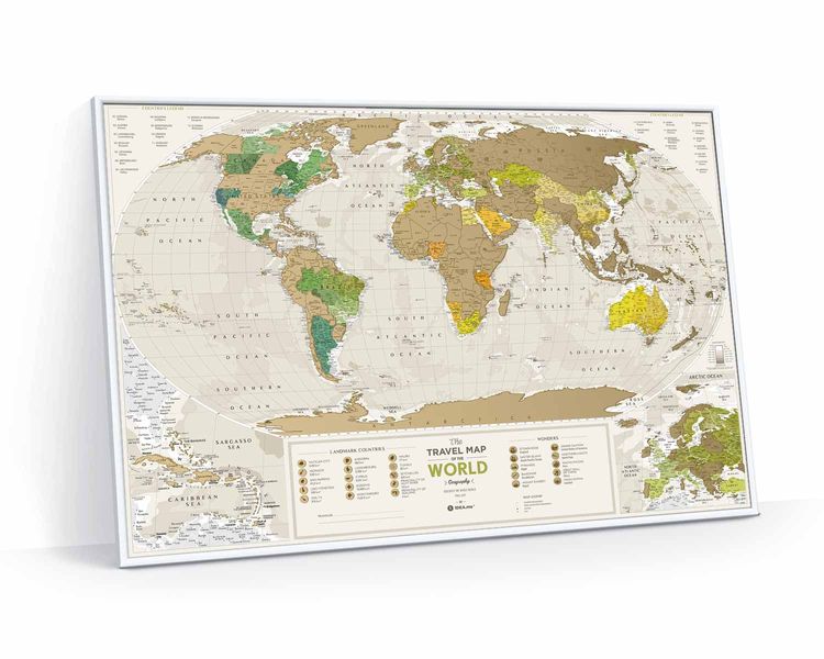Скретч Карта Мира Travel Map® Geography World GEOW фото