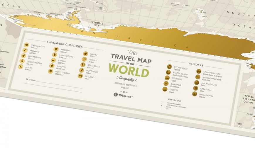 Скретч Карта Мира Travel Map® Geography World GEOW фото