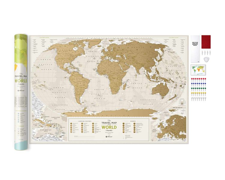 Travel Map™ Geography World в раме GEOWF фото