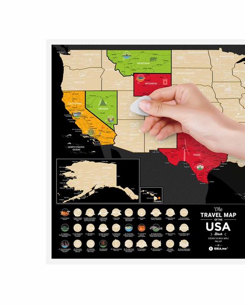 Скретч Карта Travel Map® of the USA Black USAB фото