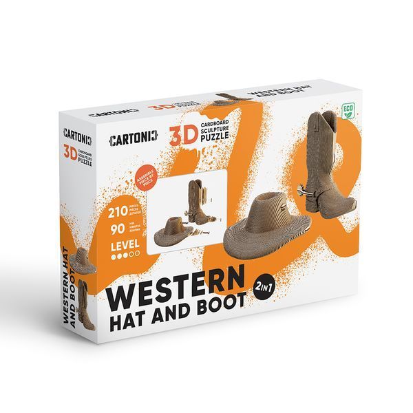 WESTERN HAT AND BOOT - Картонний 3D-пазл CARTWEST фото