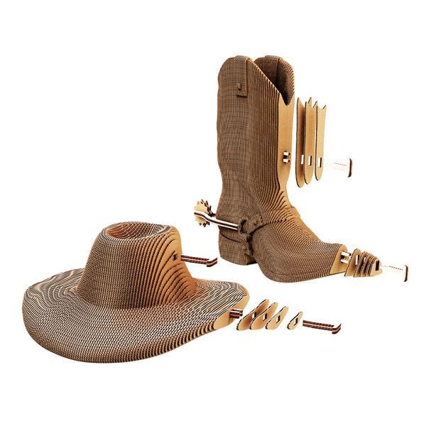 WESTERN HAT AND BOOT - Картонний 3D-пазл CARTWEST фото