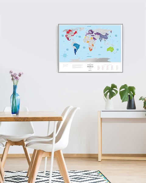 Скретч Карта Світу Travel Map® Silver World 3254 фото