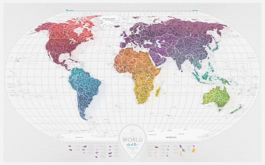 Скретч Карта Світу Travel Map® AIR World 11952 фото