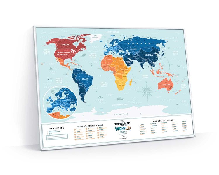 Скретч Карта Світу Travel Map® Holiday Lagoon World 12774 фото