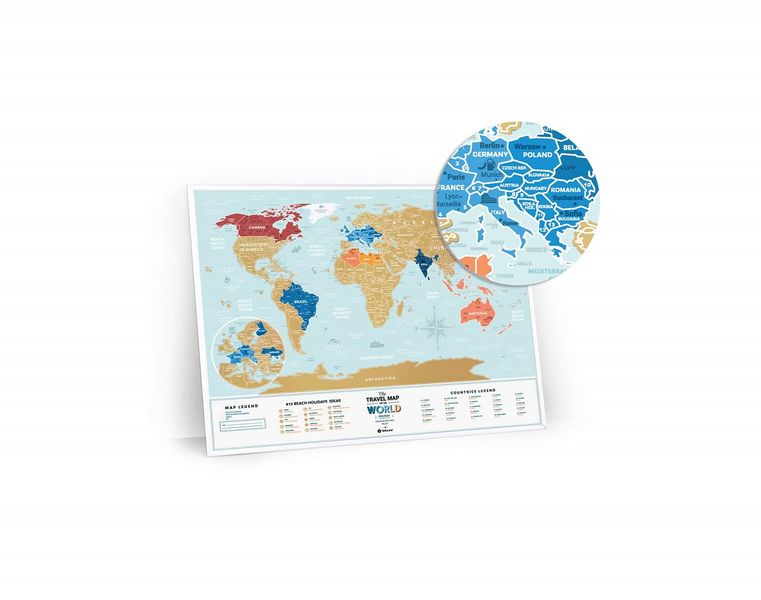 Скретч Карта Світу Travel Map® Holiday Lagoon World 12774 фото