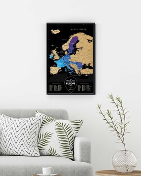 Скретч карта Европы Travel Map® Black Europe BE фото