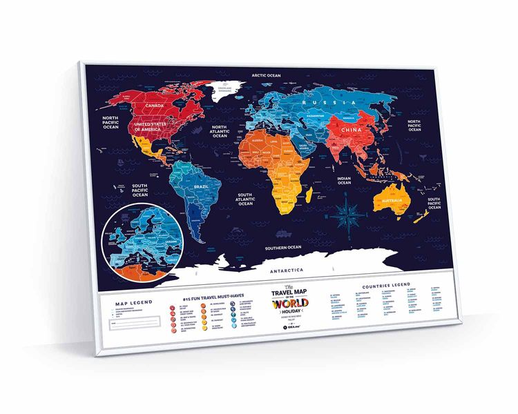 Скретч Карта Світу Travel Map® Holiday World 3875 фото
