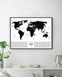 Светящаяся Cкретч Карта Мира Travel Map® Glow World в раме GLWF фото 1
