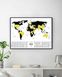 Скретч Карта Світу, що світиться Travel Map® Glow World в рамі GLWF фото 2