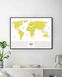 Светящаяся Cкретч Карта Мира Travel Map® Glow World в раме GLWF фото 3