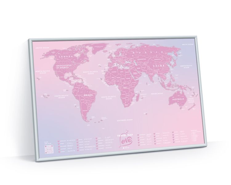 Cкретч Карта Мира Travel Map Love World 167065 фото