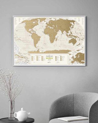 Travel Map™ Geography World в раме 5441 фото
